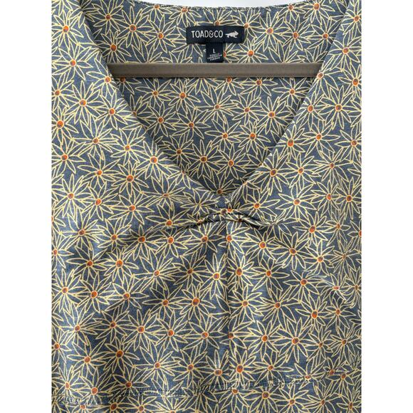 Toad & Co Rosemarie Dress Women's L
Blue Yellow Floral Double Bodice
Sleeveless - Picture 4 of 4